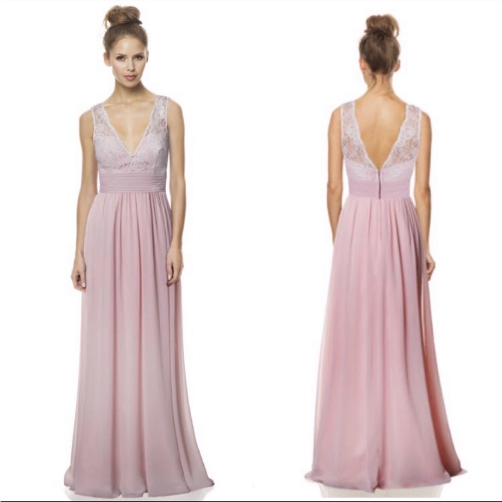 Bari Jay dress-size 6, light pink with white lace